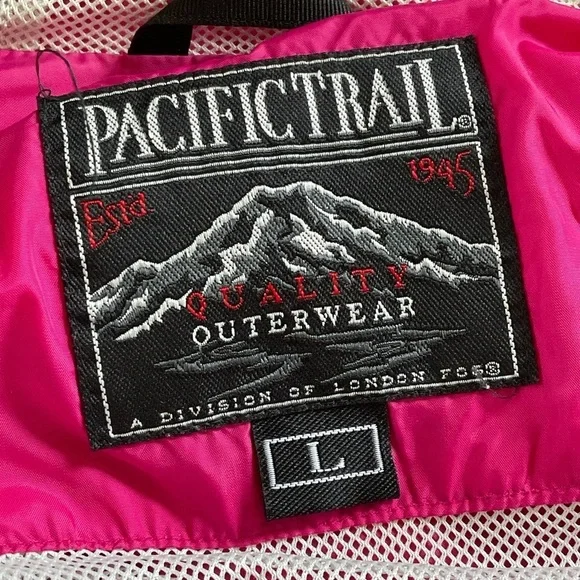Pacific Trail Jacket‎ Windbreaker Dark Pink Hiking Outdoor Hooded Size Large - Picture 6 of 9